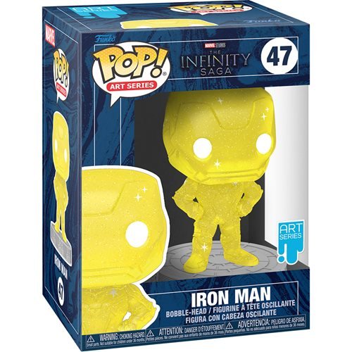 Funko Pop! Avengers Infinity Saga: Iron Man Yellow Artist Series Josh's Cards