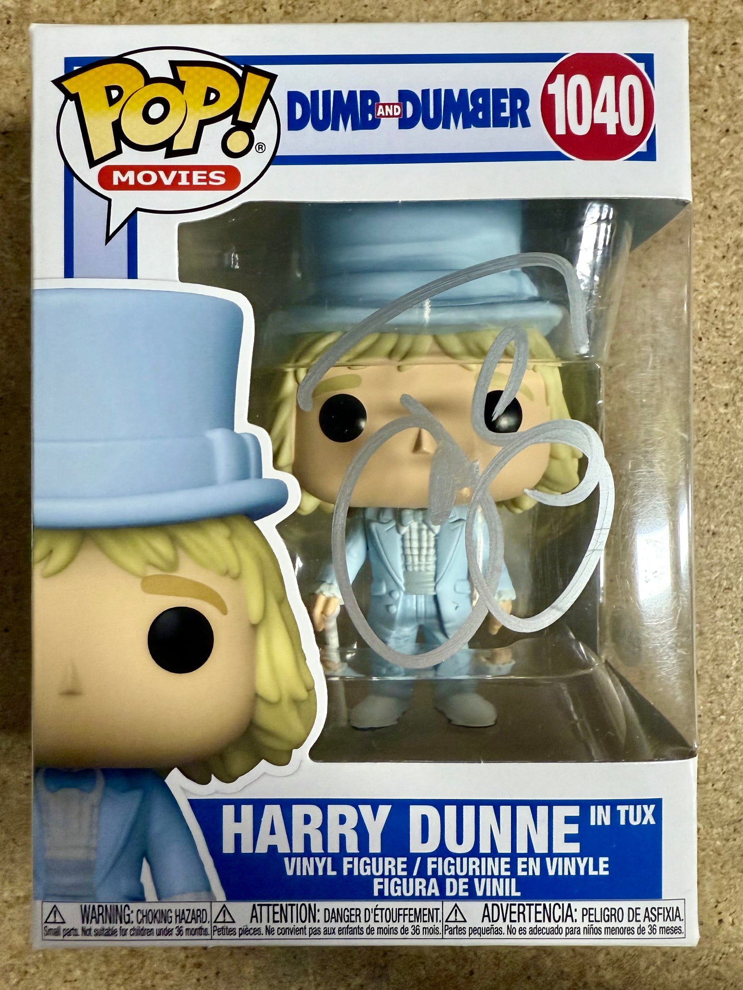 Jeff Daniels Signed Harry Dunne Dumb & Dumber Funko Pop! #1040 With JSA COA Mustang Comics