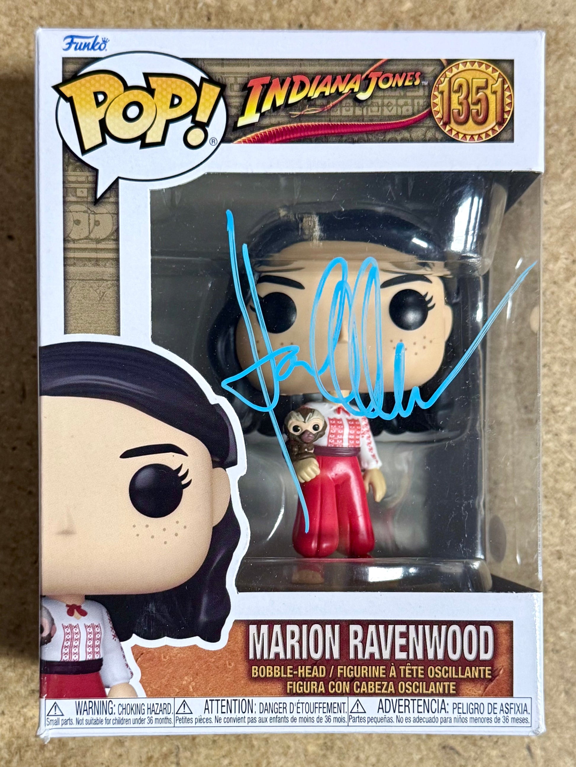 Karen Allen Signed Marion Ravenwood Indiana Jones Funko Pop! #1351 With JSA COA Mustang Comics