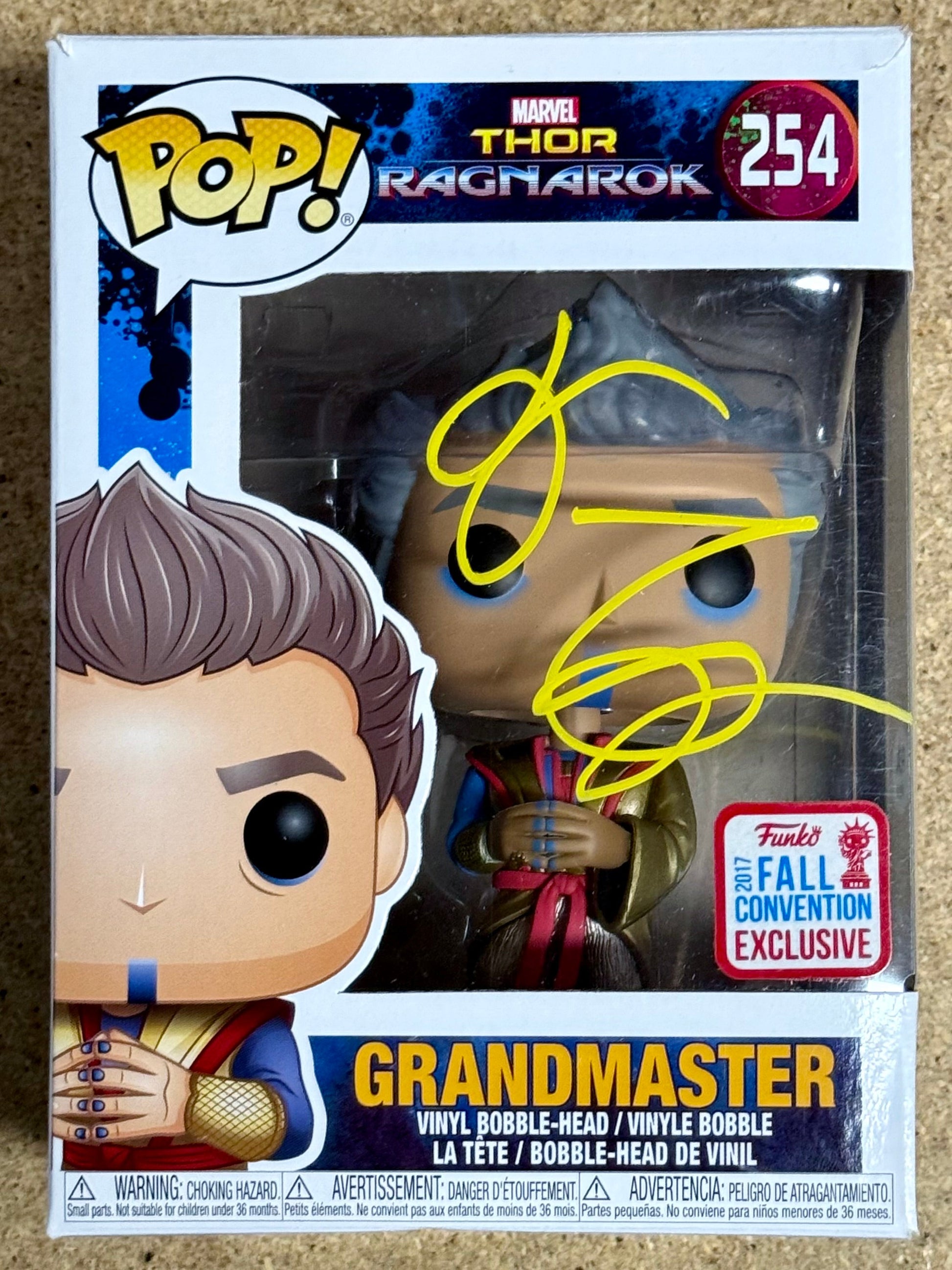 Jeff Goldblum Signed Thor Ragnorak Grandmaster NYCC Vaulted Exclusive Funko Pop! #254 With PSA COA Mustang Comics