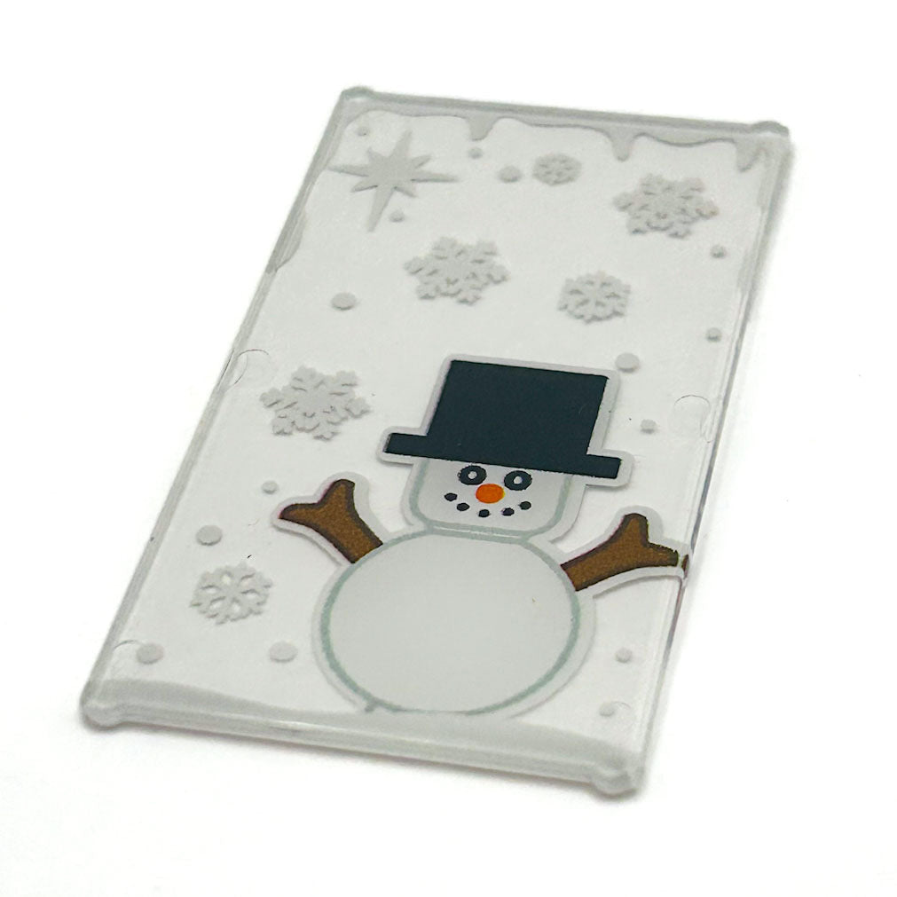 Snowman Winter Village 4x6 Glass Window B3 Customs