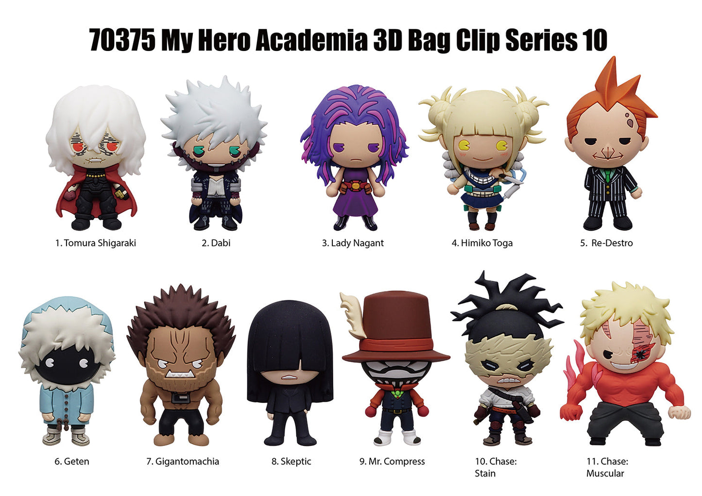 My Hero Academia 3D Foam Bag Clip, Series 10 Super Anime Store