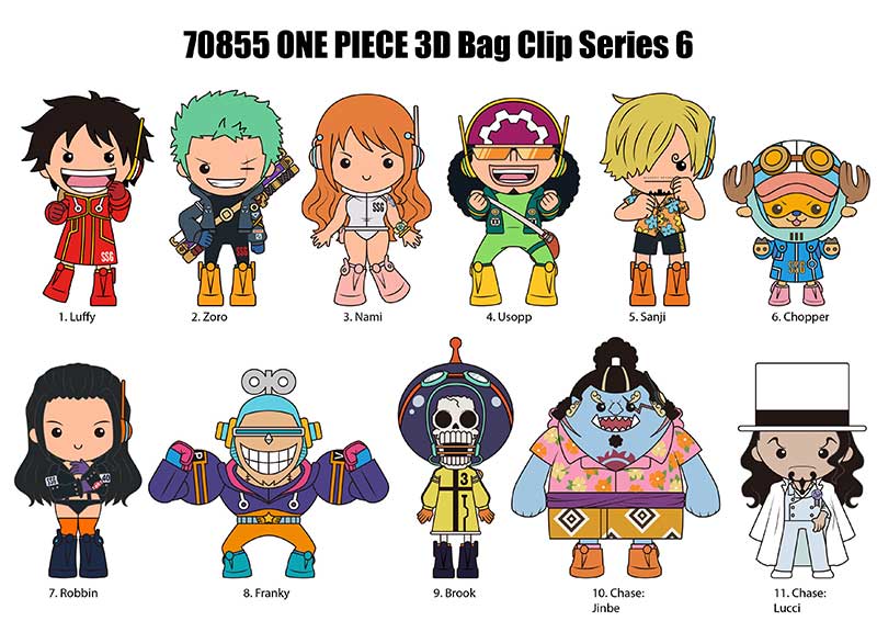 One Piece 3D Foam Bag Clip Series 6 Blind Bag - Official Monogram Collectible Keychain Super Anime Store