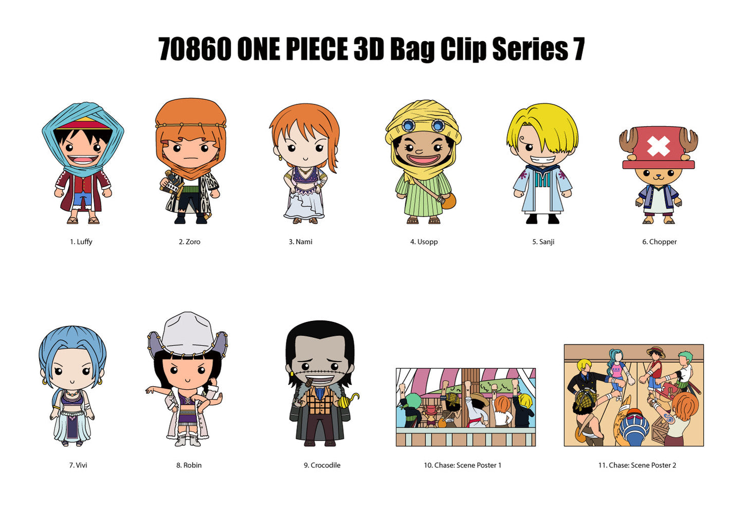 One Piece 3D Foam Bag Clip Series 7 – Blind Bag Keychain | Monogram Super Anime Store