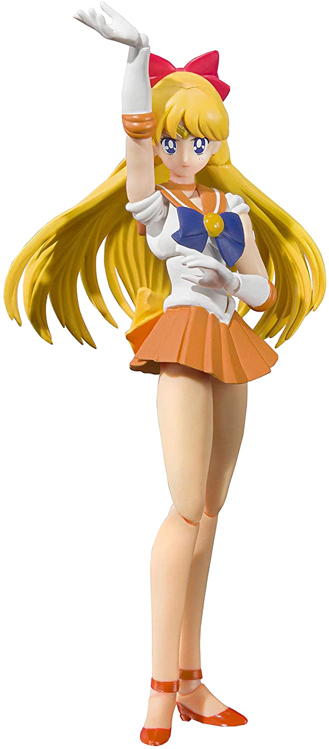 Sailor Venus S.H. Figuarts Animation Color Edition - Bandai Tamashii Nations Pretty Guardian Sailor Moon Action Figure Super Anime Store
