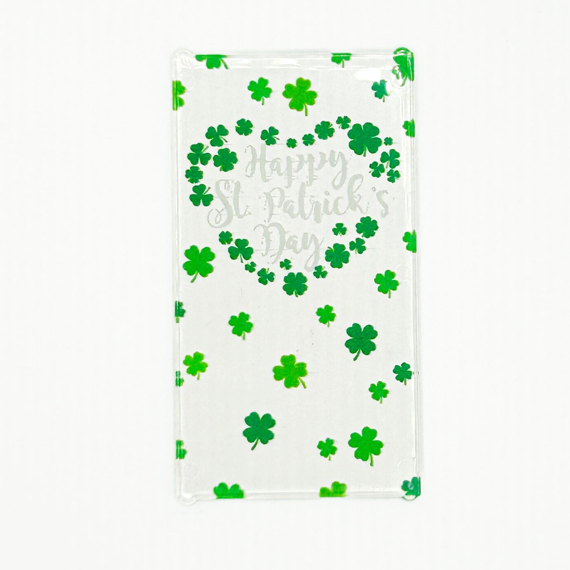 Heart St. Patrick's Day 4x6 Glass Window - B3 Customs B3 Customs