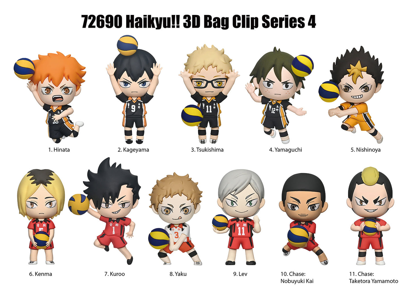 Haikyuu!! 3D Foam Bag Clip Series 4 Blind Bag - Official Anime Keychain Super Anime Store