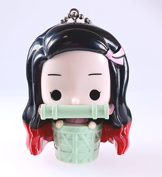 DEMON SLAYER NEZUKO YURA YURA BOBBLEHEAD 3D KEYCHAIN Anime Pop