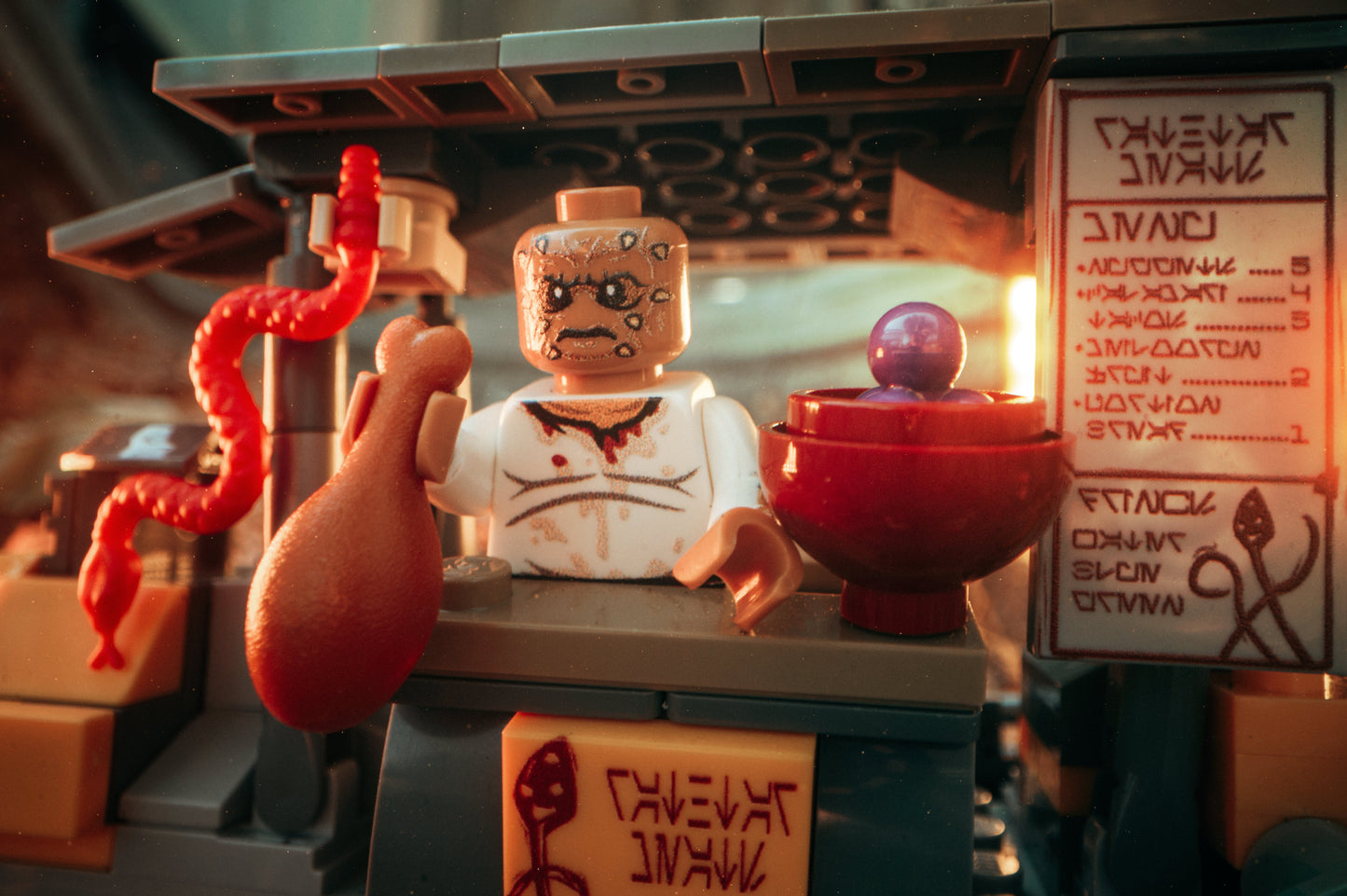 SW Rathtar Meat Food Skiff Set made using LEGO parts - B3 Customs B3 Customs