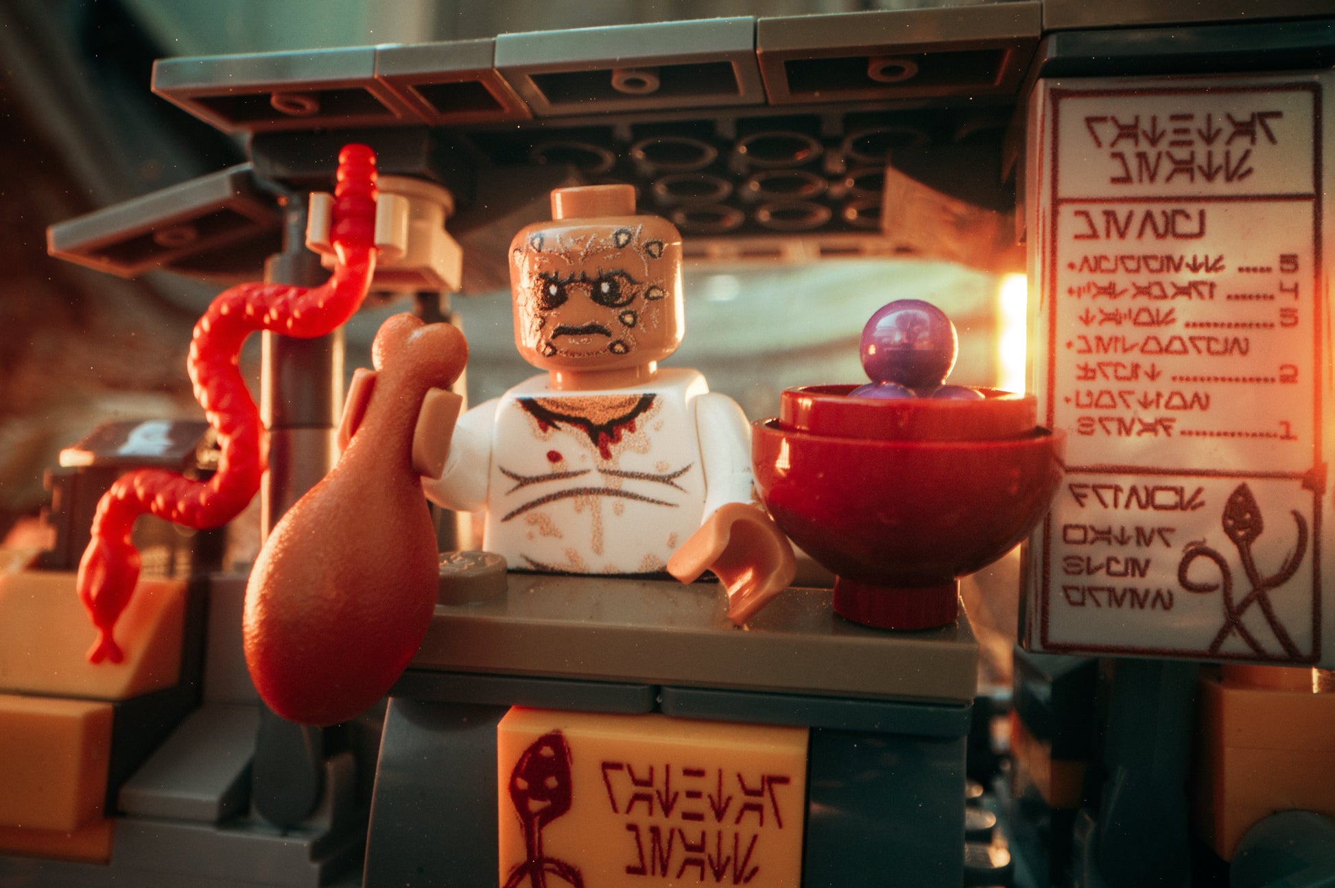 SW Rathtar Meat Food Skiff Set made using LEGO parts - B3 Customs B3 Customs