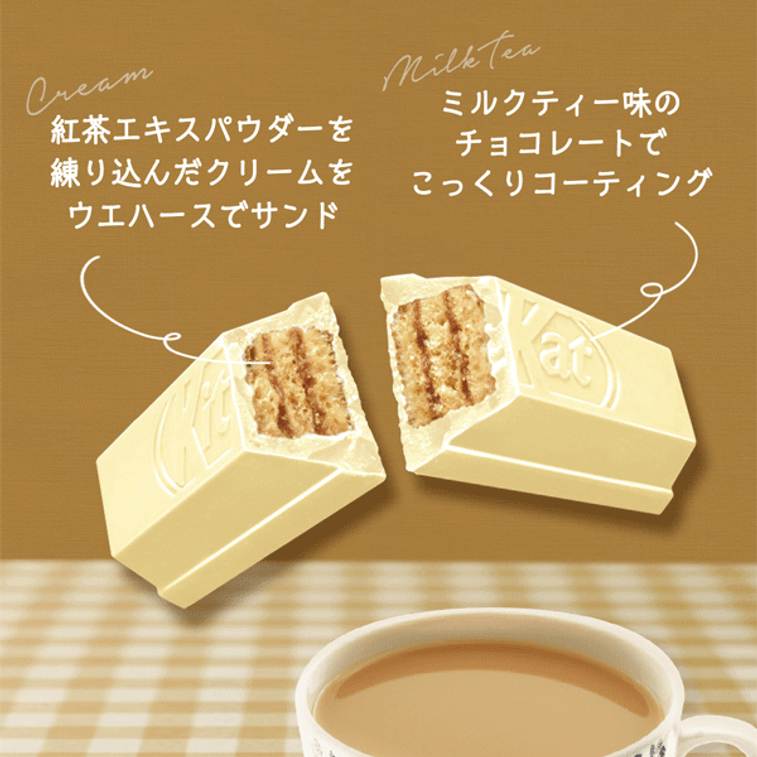 NESTLE Mini KitKat Chocolate Wafer Biscuits Milk Tea Flavor 7 Pieces Super Anime Store