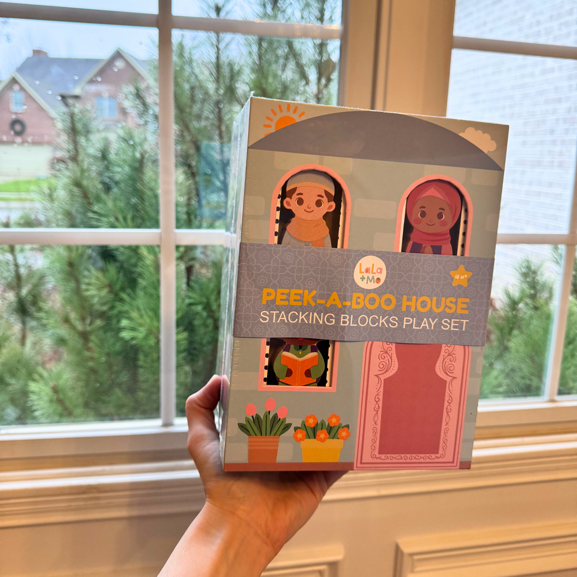 LaLa + Me Peek-A-Boo Stacking Blocks Play Set: Interactive Educational Toy House for Kids