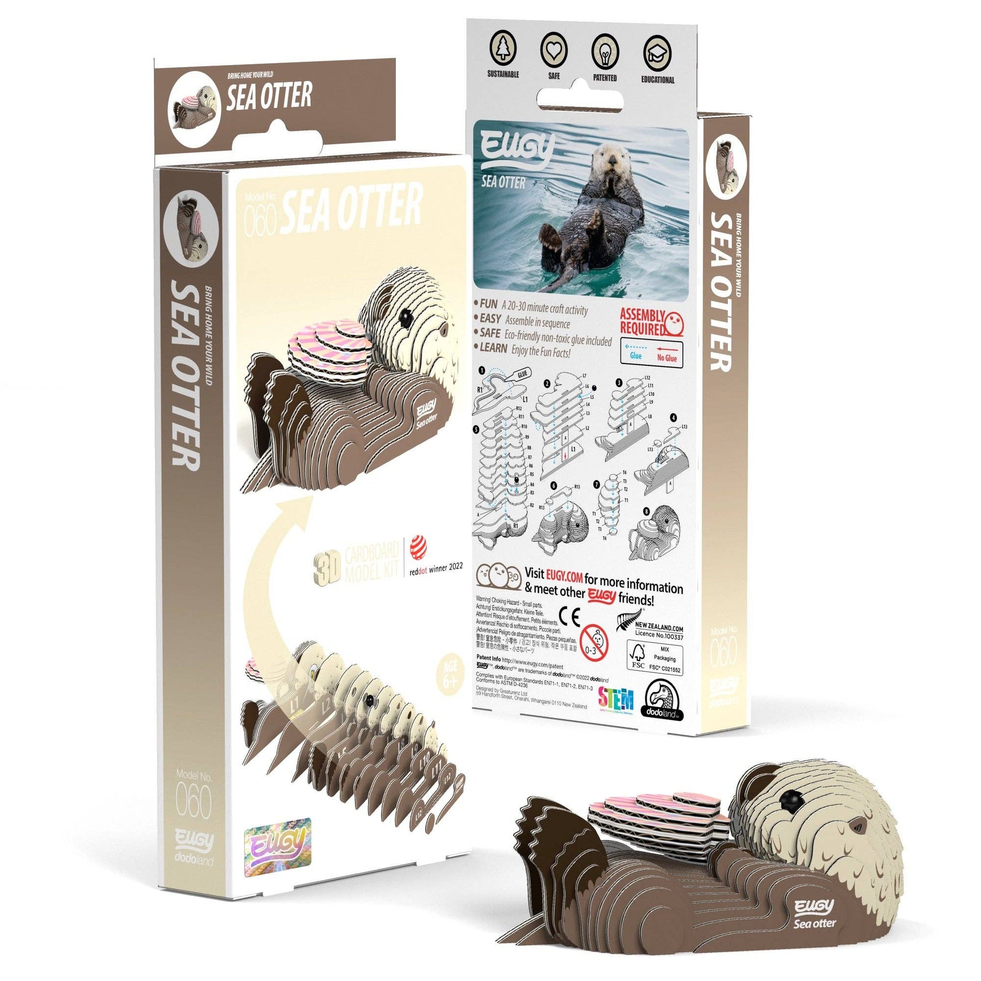 EUGY Sea Otter 3D Puzzle Olita Gifts & Goods