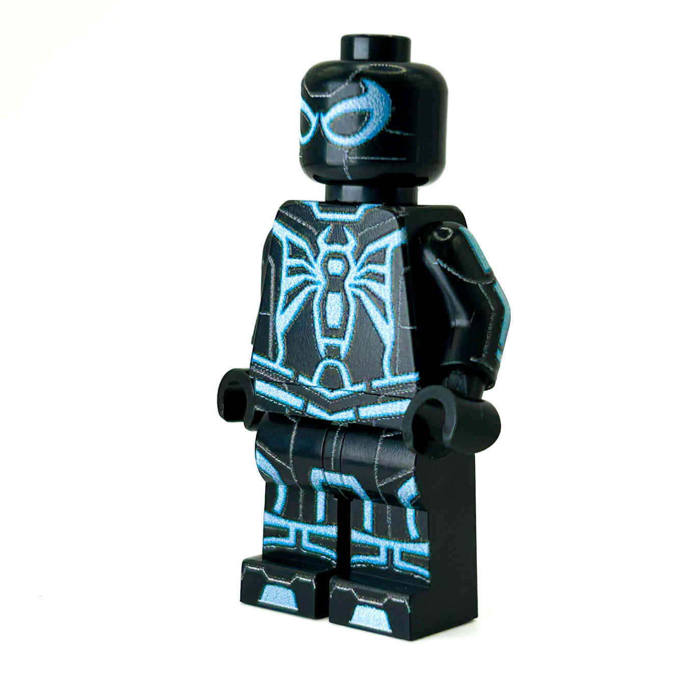 Spidey (Tron-Blue Variant) Custom Minifig made using LEGO parts - B3 Customs B3 Customs
