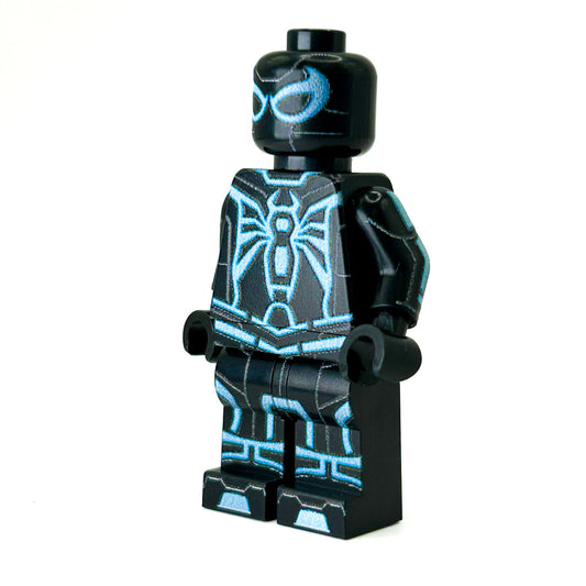 Spidey (Tron-Blue Variant) Custom Minifig made using LEGO parts - B3 Customs B3 Customs