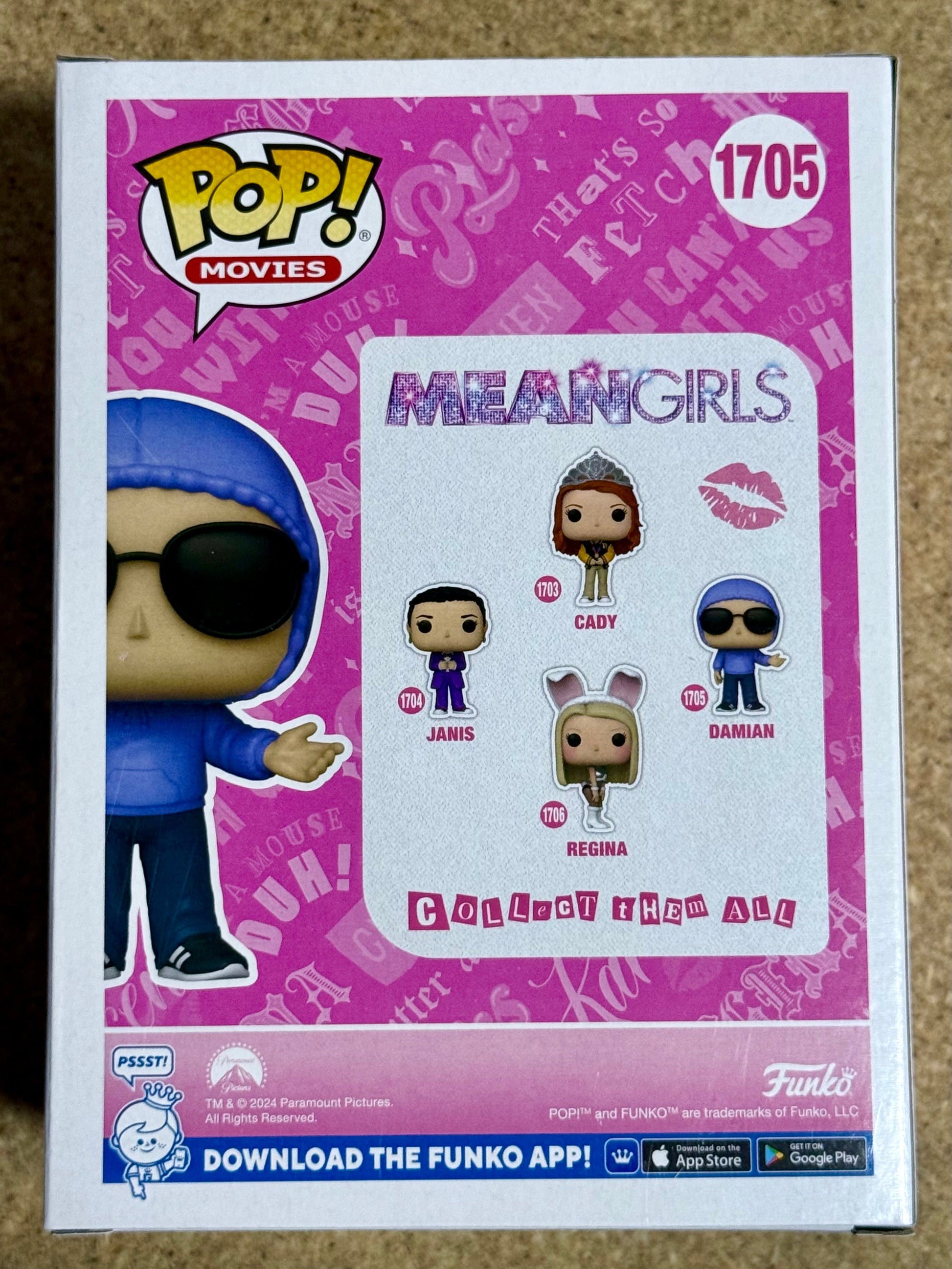 Funko Pop! Movies Damian In Hoodie #1705 Mean Girls 2025 Daniel Franzese Mustang Comics