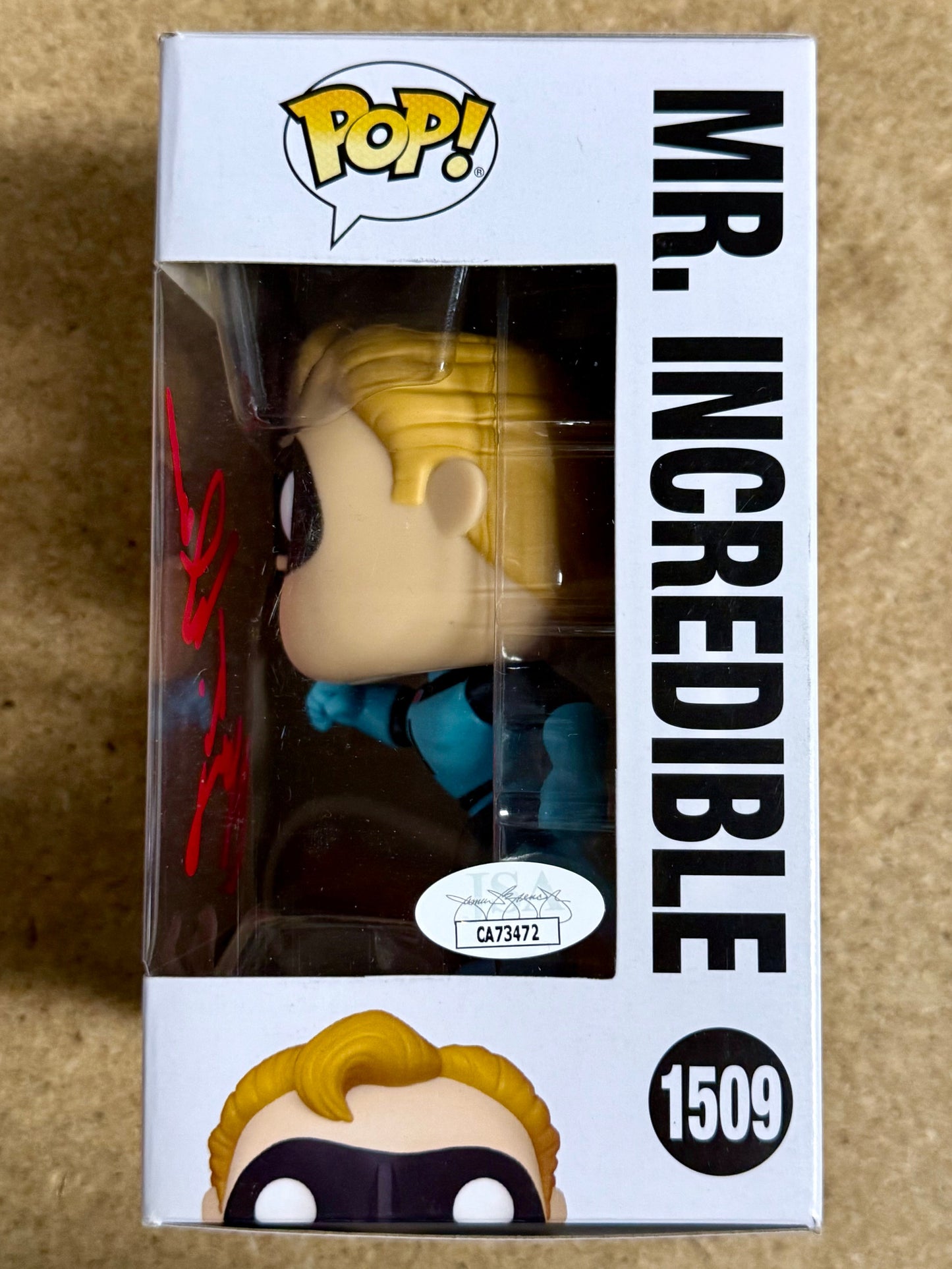 Craig T. Nelson Signed Disney Mr. Incredible Funko Pop! #1509 With JSA COA Mustang Comics