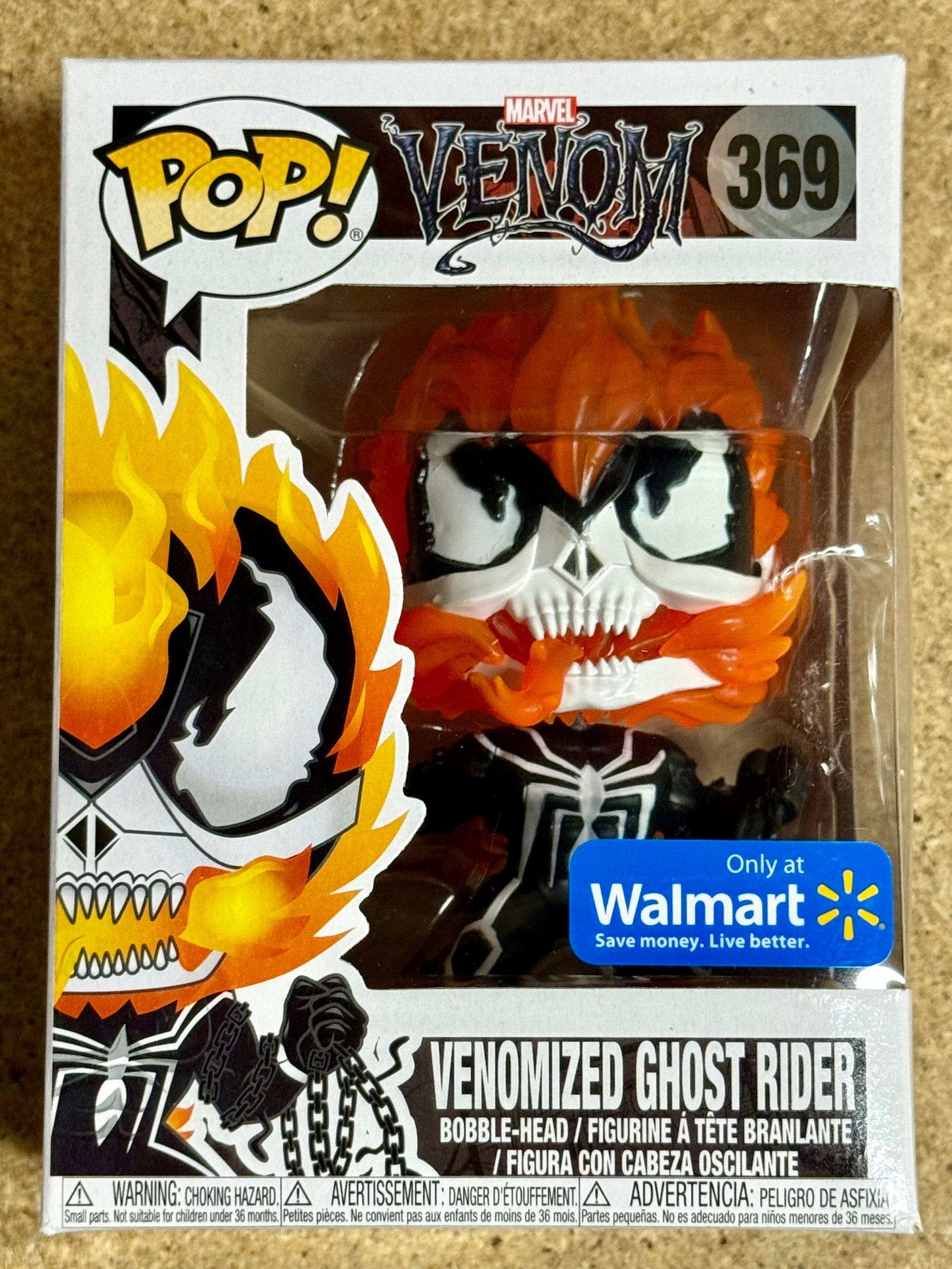 Funko Pop! Marvel Venomized Ghost Rider #369 Venom Walmart 2018 Exclusive Mustang Comics