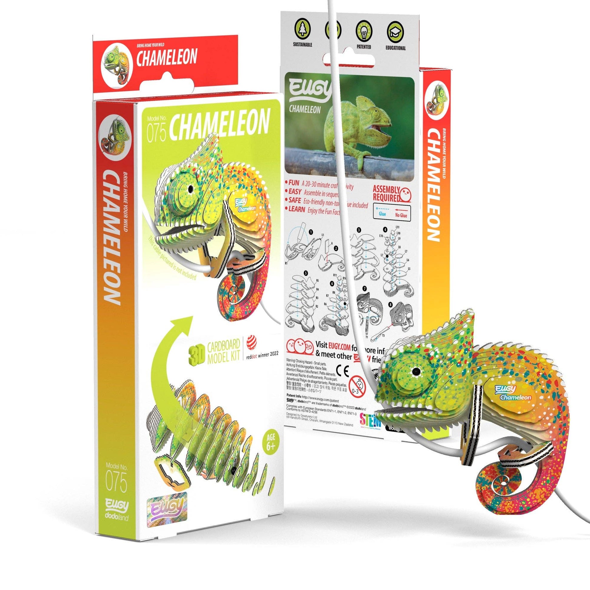 EUGY Chameleon 3D Puzzle Olita Gifts & Goods