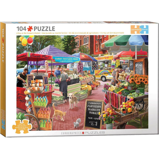 A Day at the Farmer's Market 104 Connecting Pieces Jigsaw Puzzle Eurographics Puzzle Merchant
