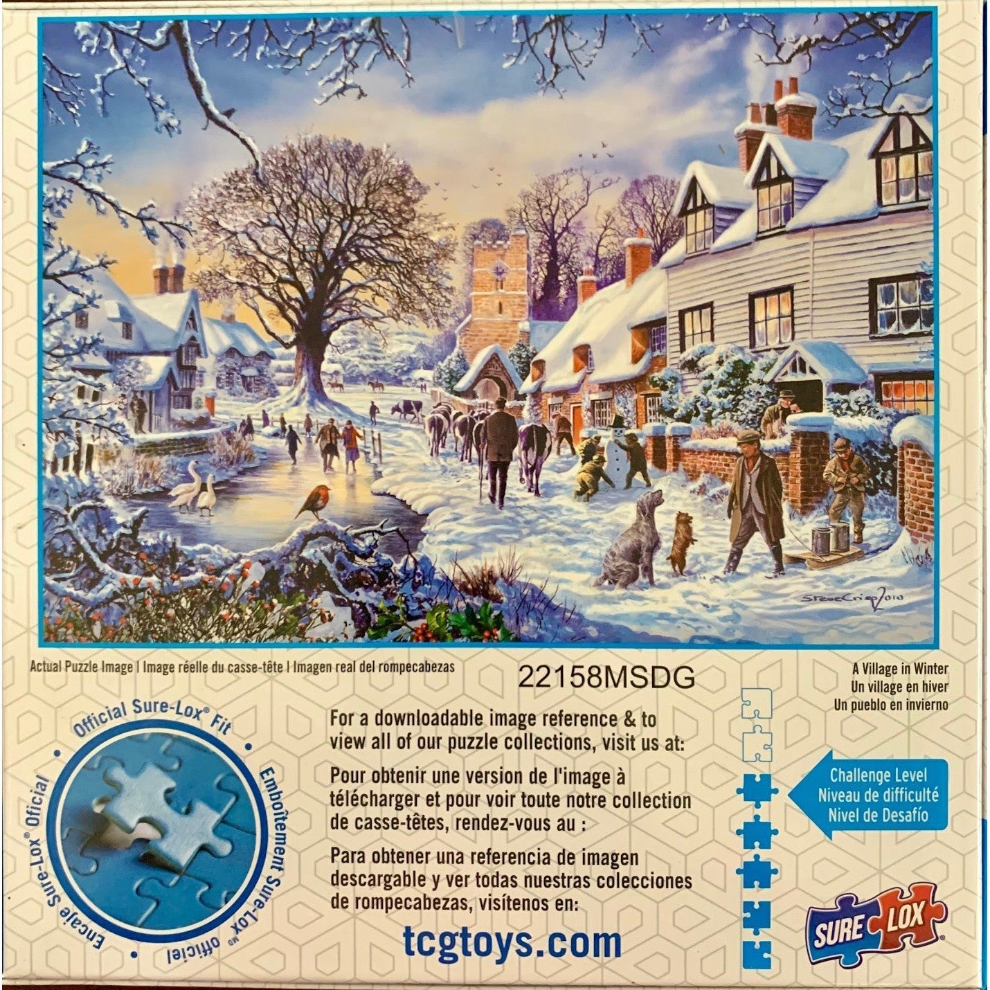 A Village in Winter Wonderland 1000 Piece Jigsaw Puzzle Sure Lox