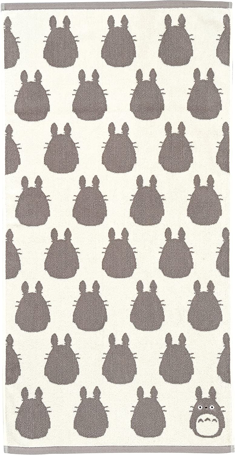 My Neighbor Totoro Big Bath Towel – Grey & White (Studio Ghibli) Super Anime Store