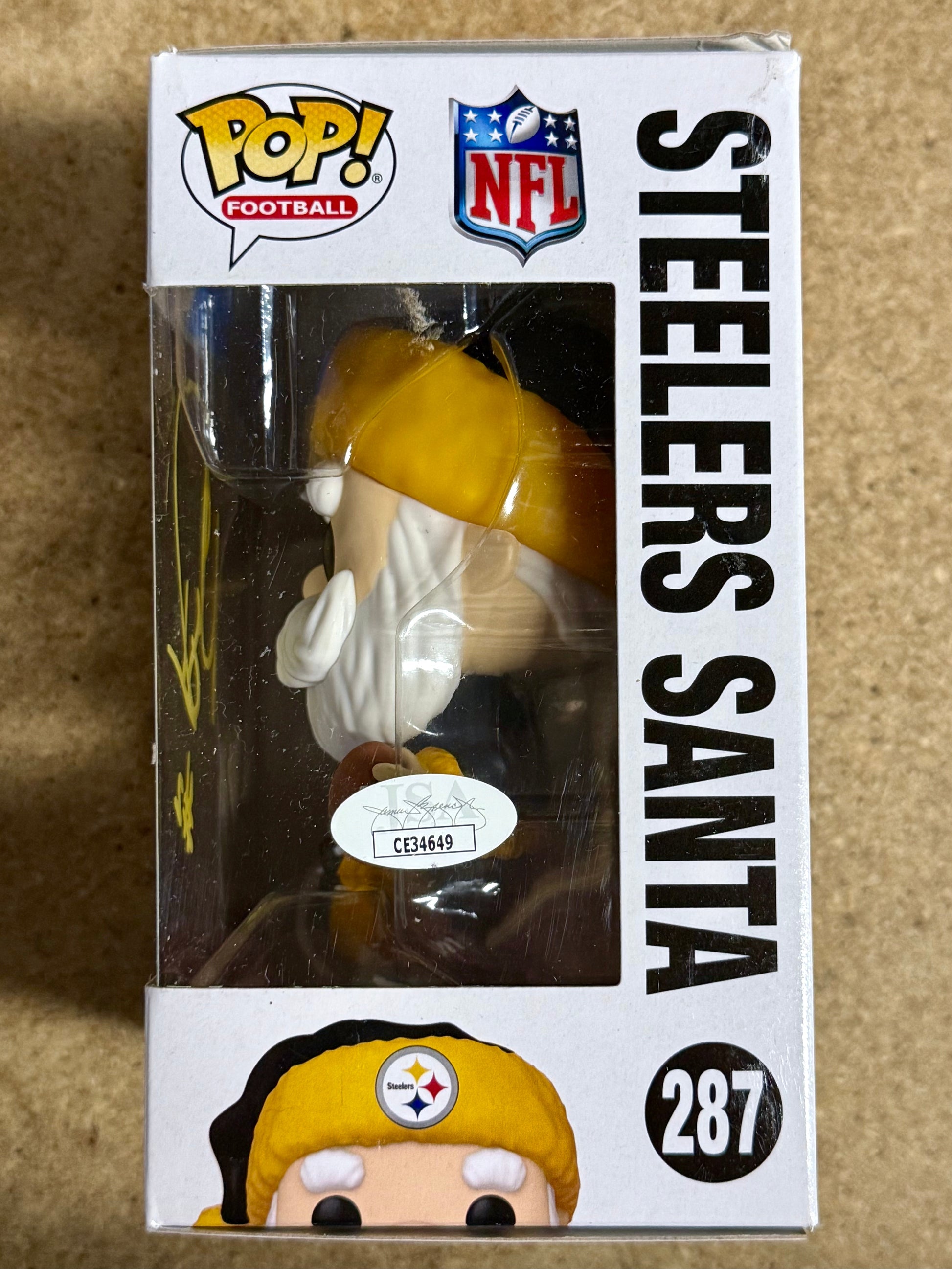 Mason Rudolph Signed NFL Pittsburgh Steelers Santa Funko Pop! #287 With JSA COA Mustang Comics