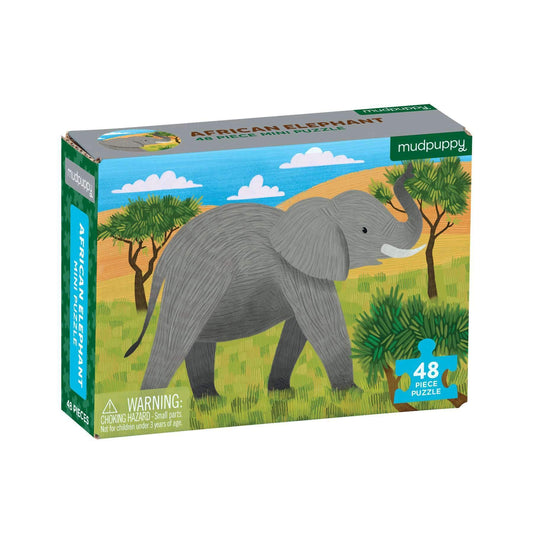 African Elephant 48 Piece Mini Jigsaw Puzzle Mudpuppy