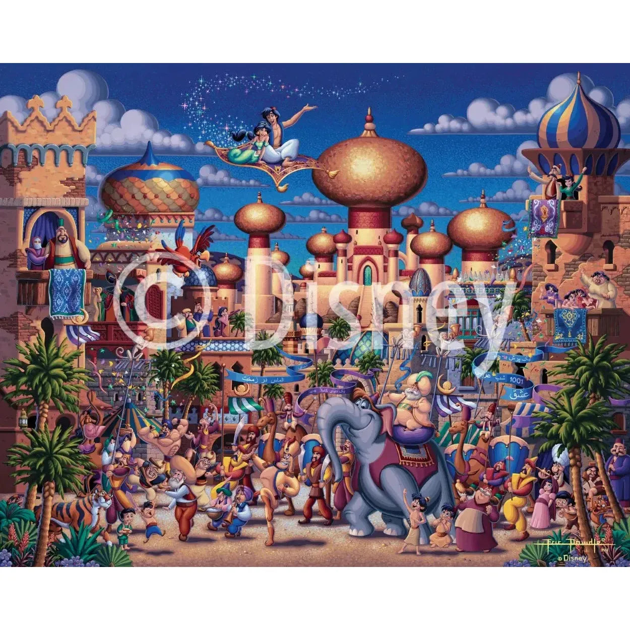 Aladdin Celebration in Agrabah 500 Piece Jigsaw Puzzle Disney x Dowdle