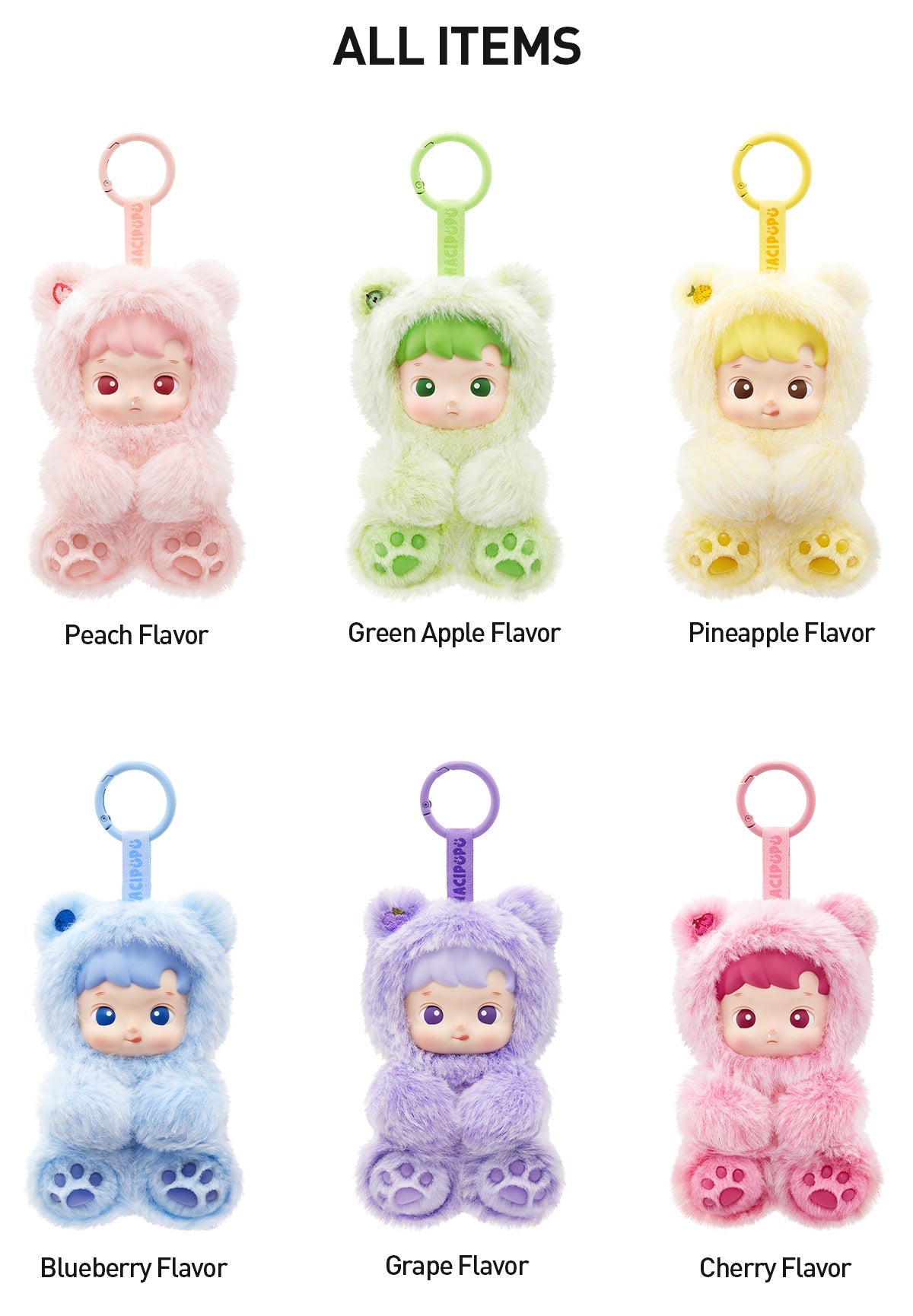 Hacipupu Gummy Bear Series - Vinyl Plush Pendant Labubu Loot