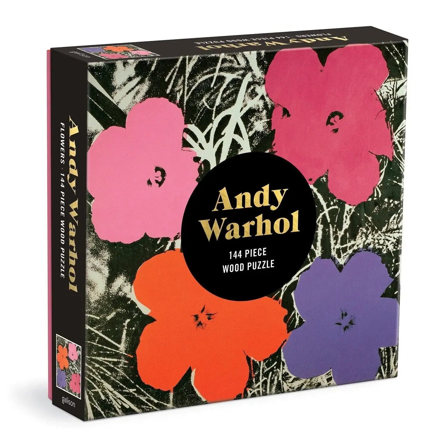 Andy Warhol Flowers 144 Piece Wood Jigsaw Puzzle Galison Puzzle Merchant