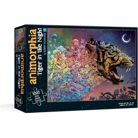 Animorphia Tiger in the Night 1000 Piece Jigsaw Puzzle Plume