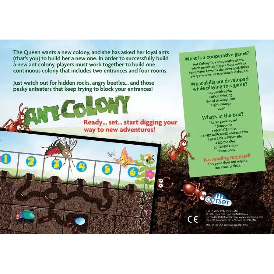 Ant Colony Co-Operative Board Game Outset