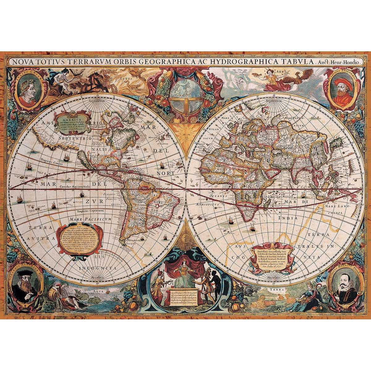 Antique World Map 1000 Piece Jigsaw Puzzle Eurographics
