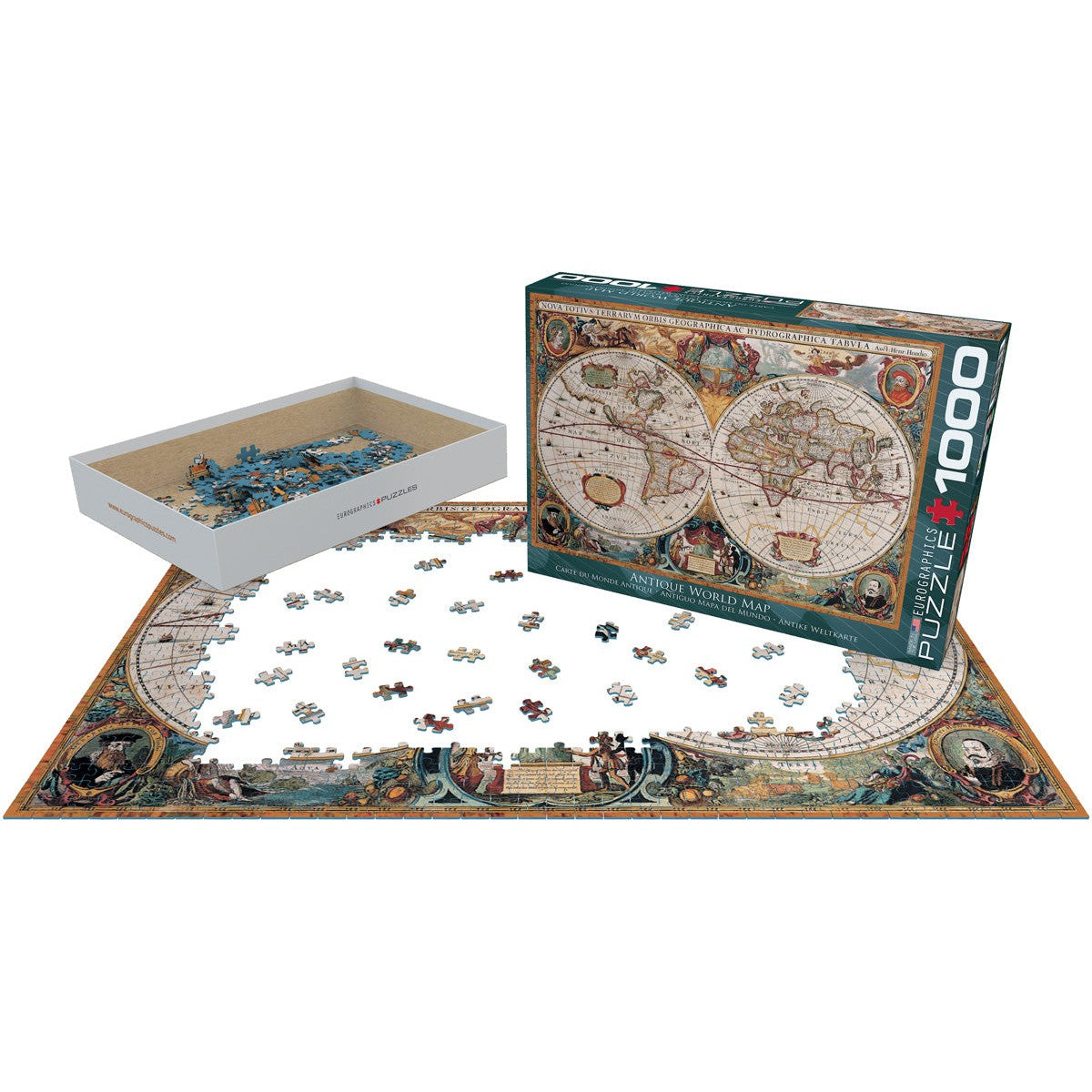 Antique World Map 1000 Piece Jigsaw Puzzle Eurographics