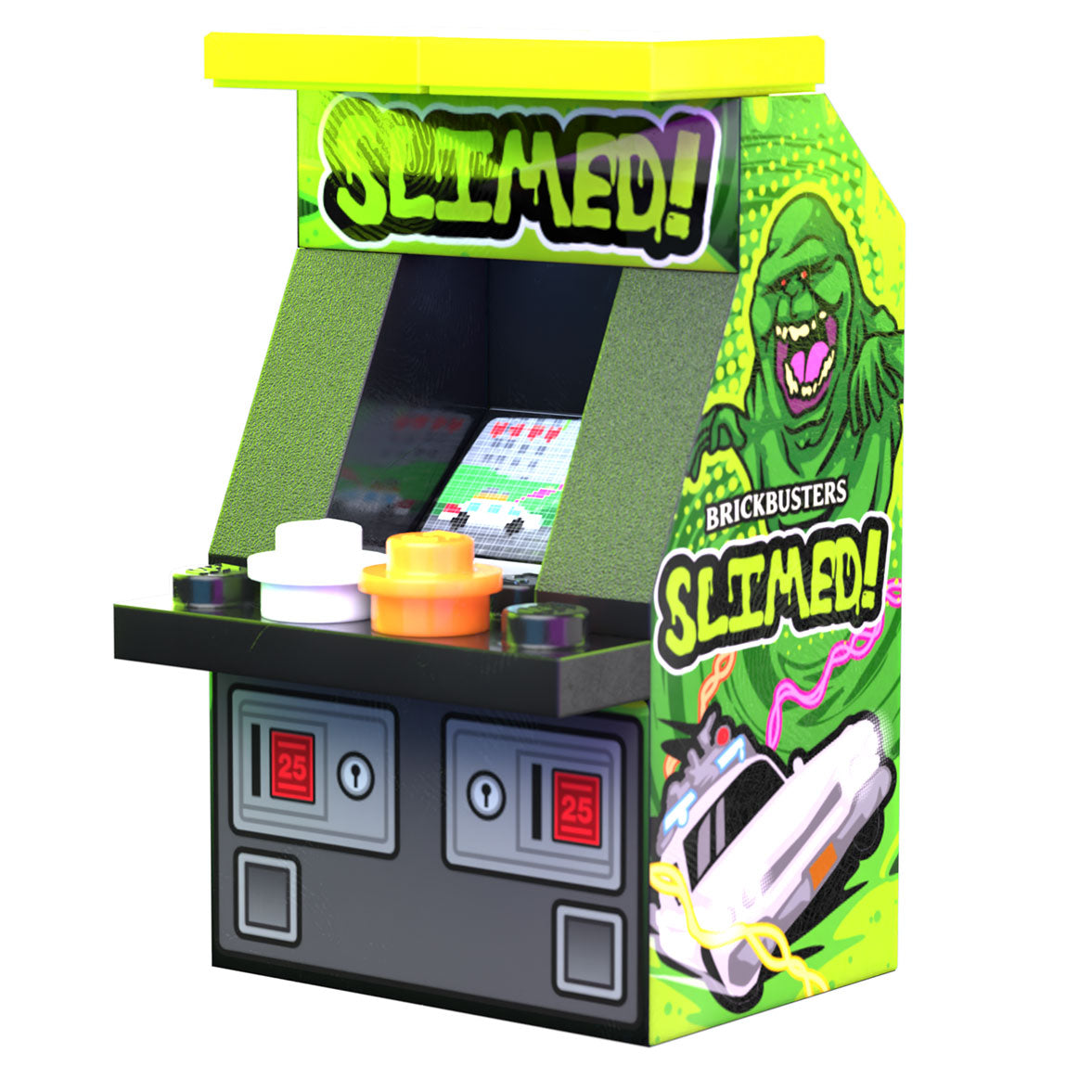Slimed Arcade Machine made using LEGO parts B3 Customs