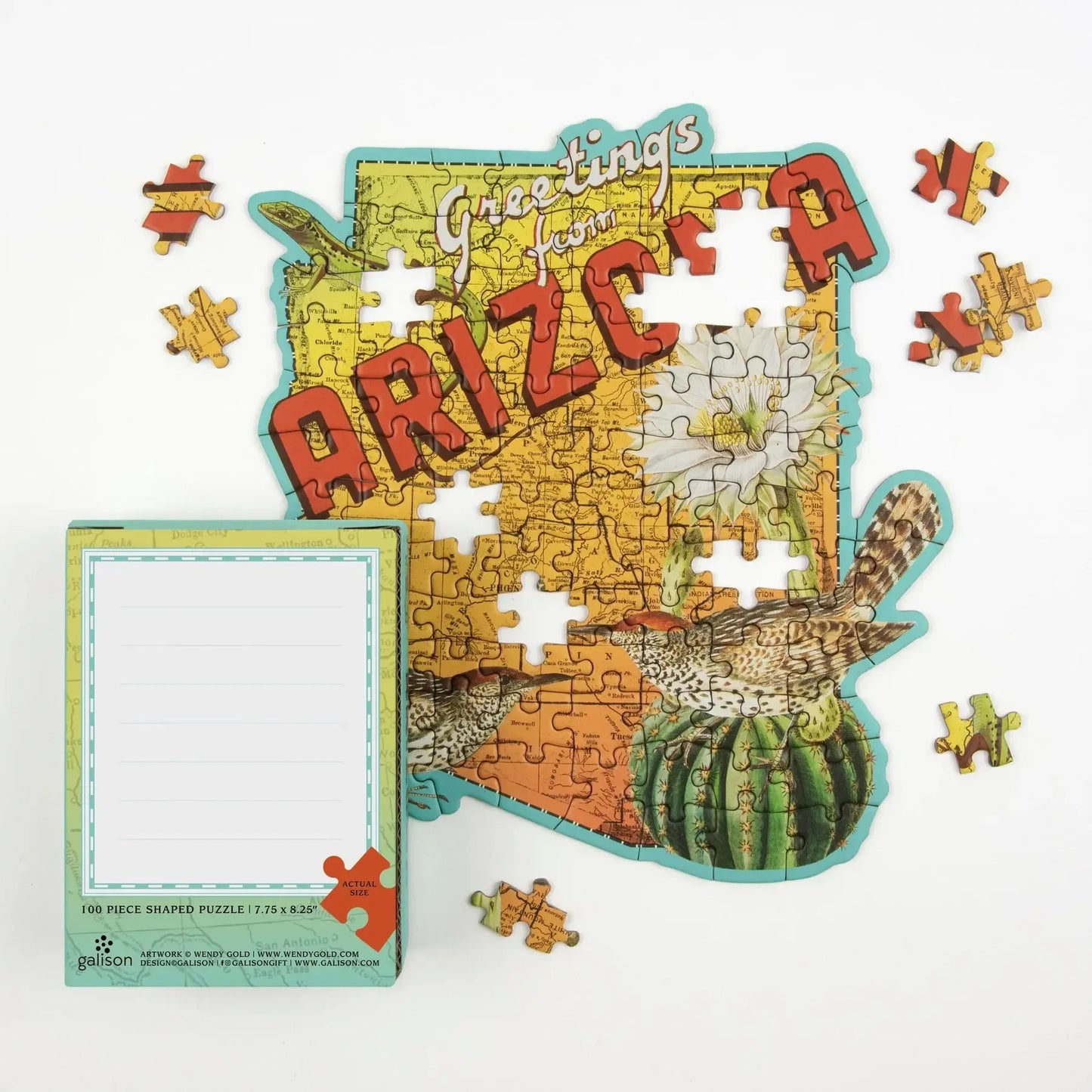 Arizona 100 Piece Mini Shaped Jigsaw Puzzle Galison