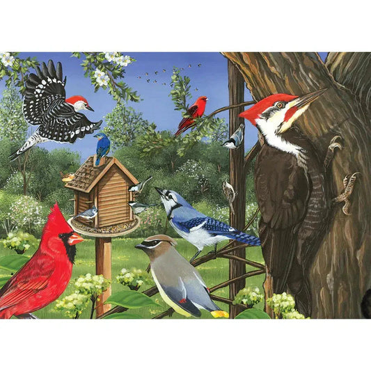 Around the Birdfeeder 35 Piece Tray Jigsaw Puzzle Cobble Hill