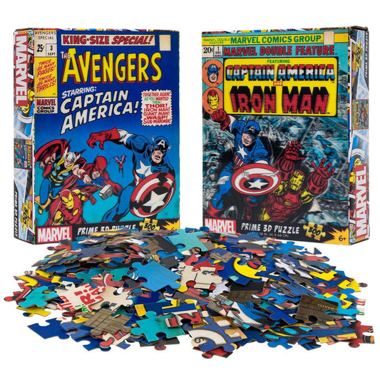 Avengers Comic Set of 2 300 Piece Lenticular Jigsaw Puzzles Prime 3D