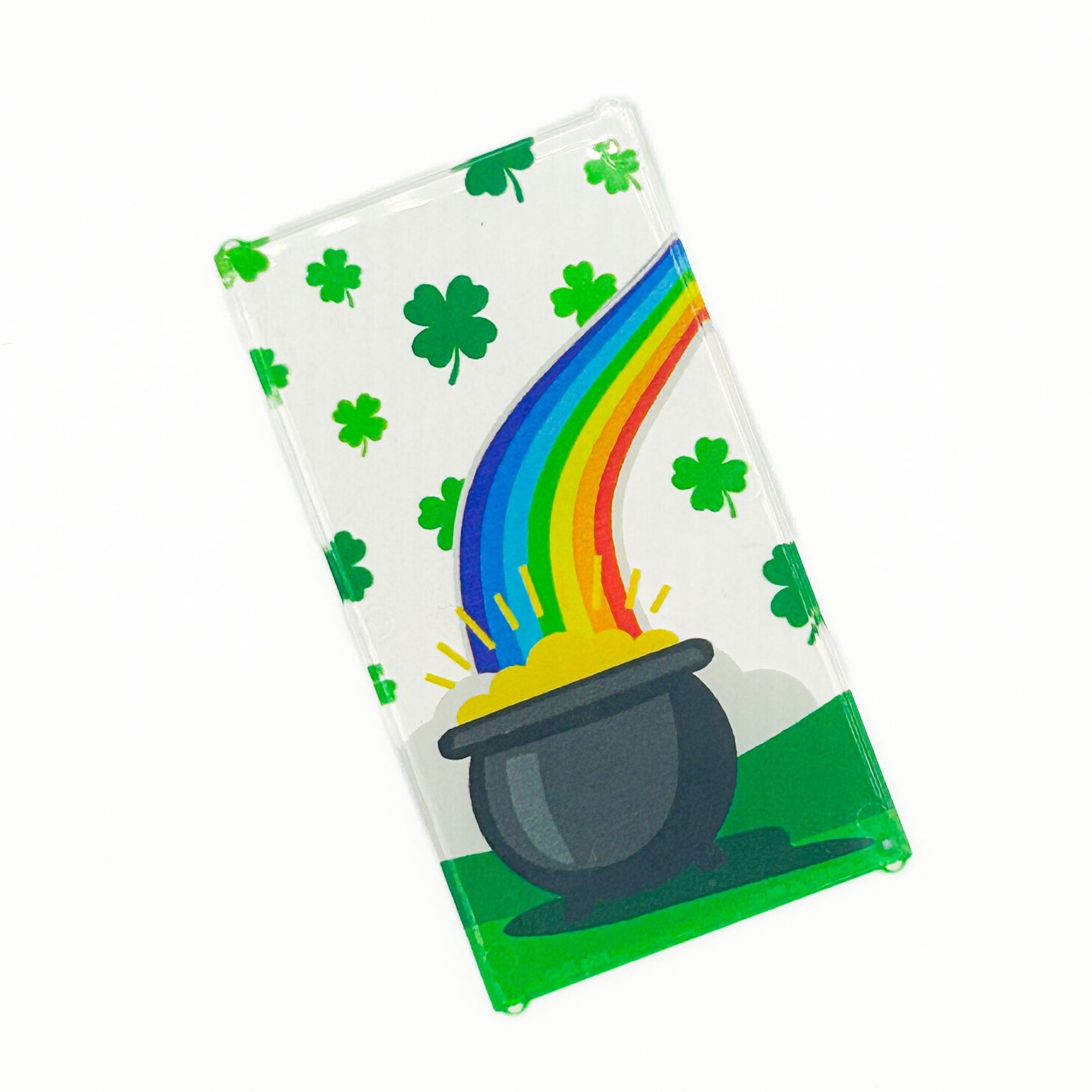 Pot of Gold St. Patrick's Day 4x6 Glass Window - B3 Customs B3 Customs