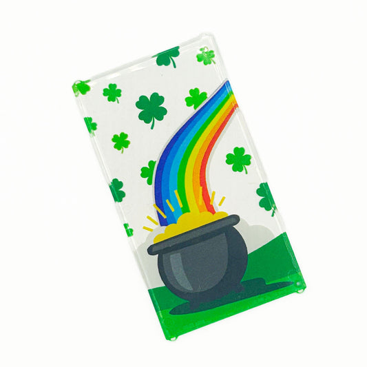 Pot of Gold St. Patrick's Day 4x6 Glass Window - B3 Customs B3 Customs