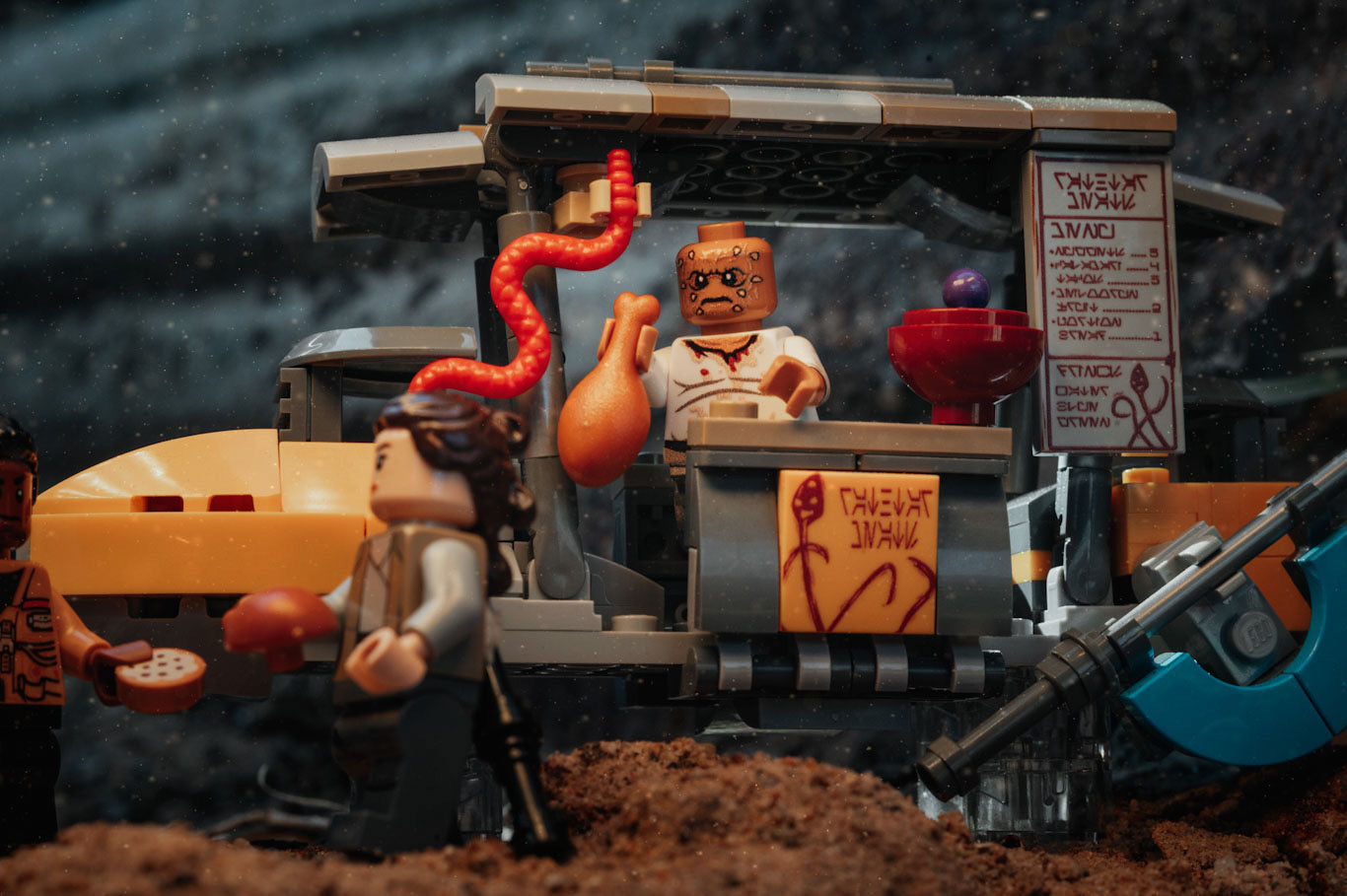 SW Rathtar Meat Food Skiff Set made using LEGO parts - B3 Customs B3 Customs