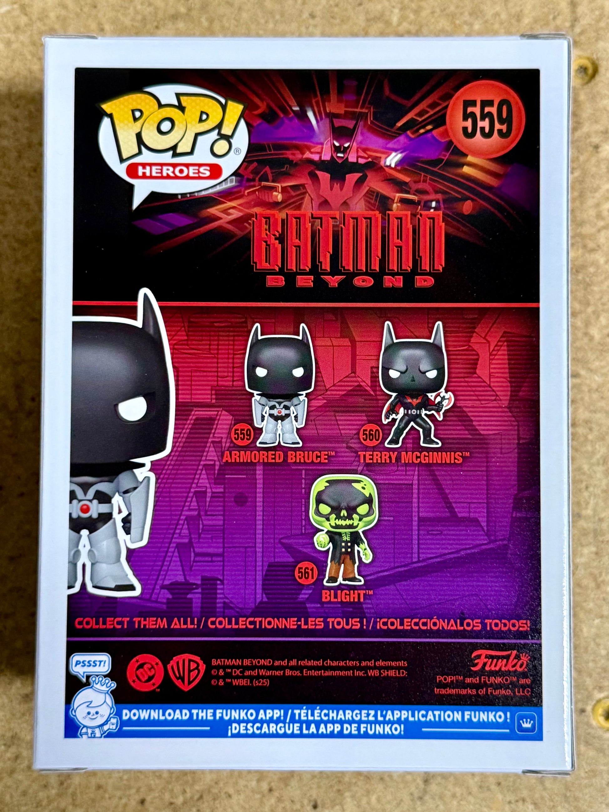 Funko Pop! DC Heroes Armored Bruce Wayne #559 Batman Beyond 2025 Mustang Comics