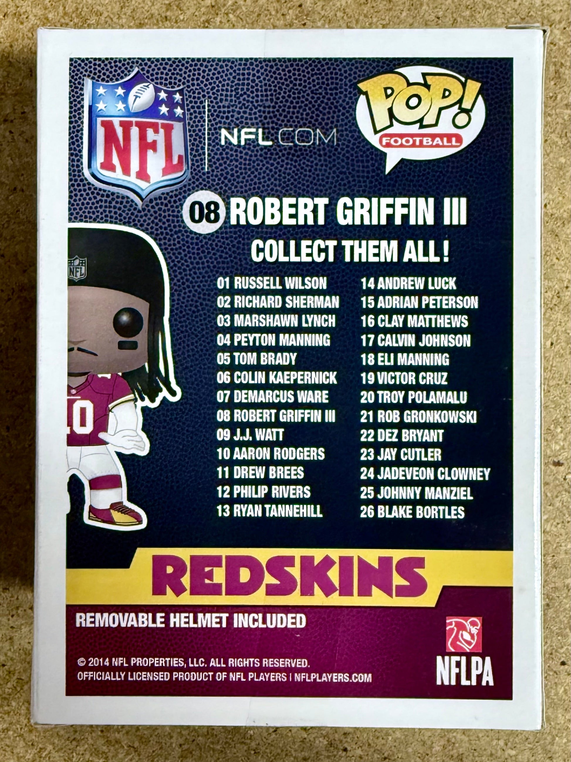 Robert Griffin III (RG3) Signed NFL Washington Redskins Retired Funko Pop! #08 With JSA COA Mustang Comics