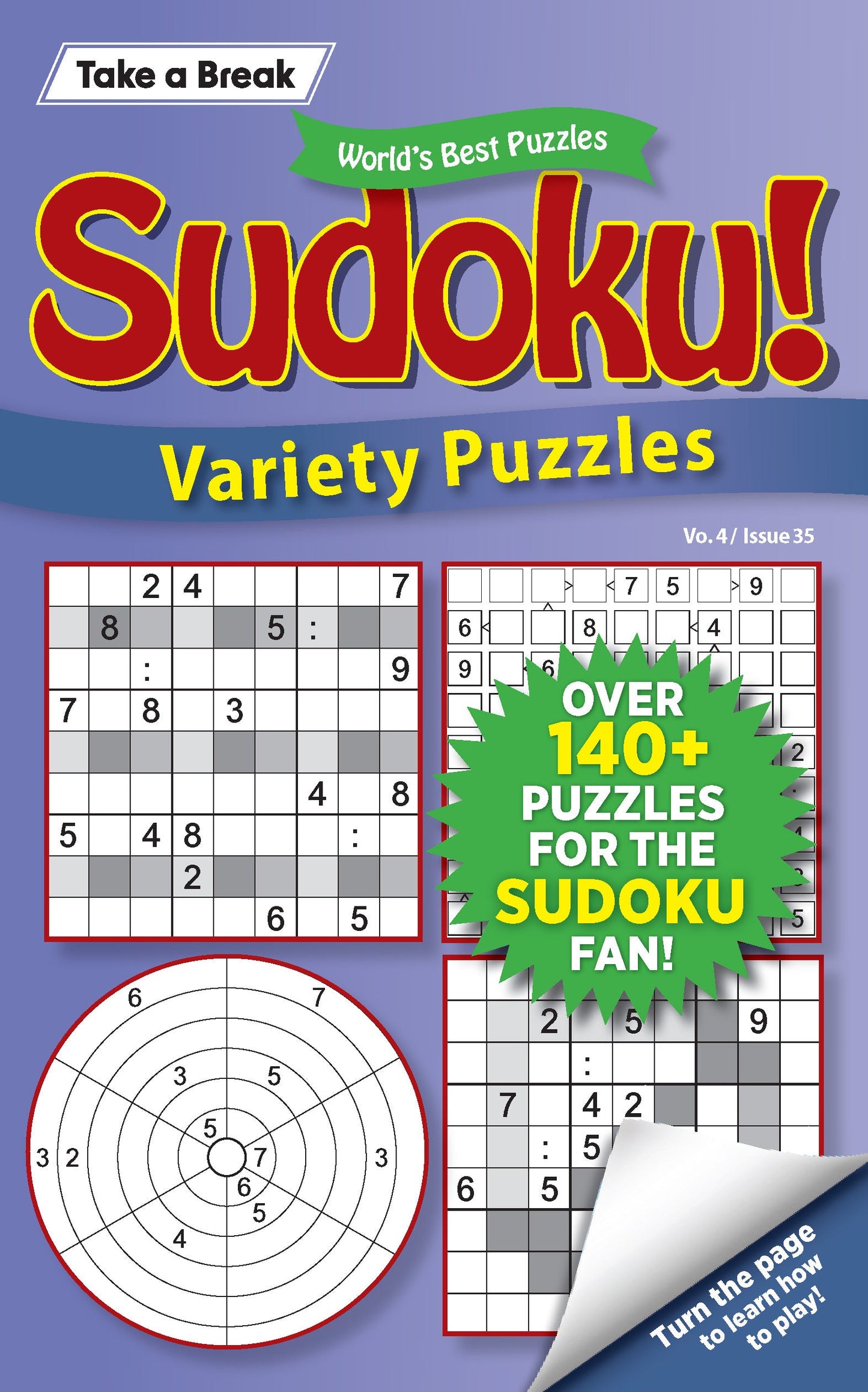 World's Best Sudoku Vo. 4 / Issue 35 - Over 140 Puzzles, Brain Boosting Challenges, Sharpen Your Mind, Relax, Unwind, Unplug & Solve! Magazine Shop US