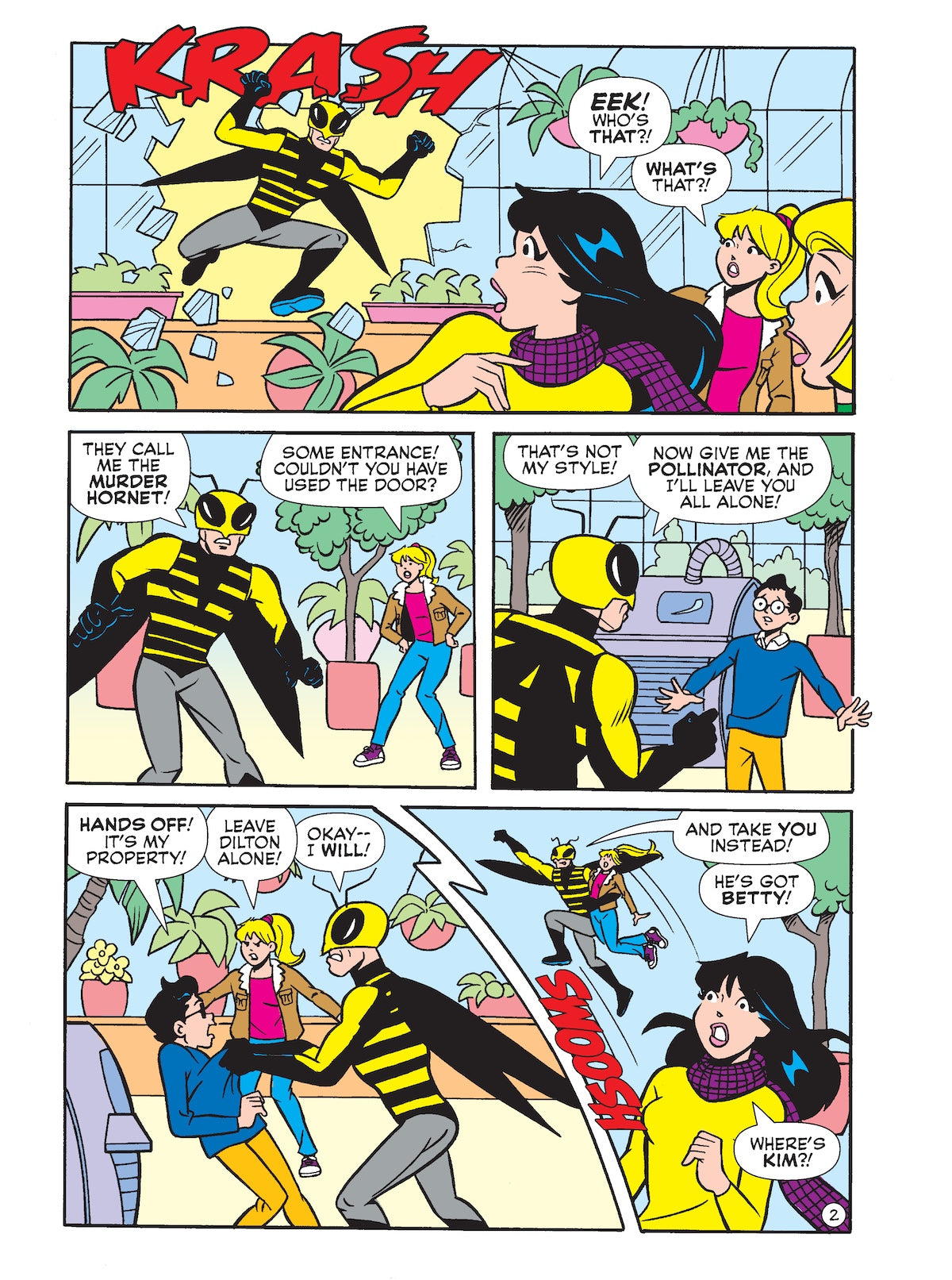 Archie Jumbo Comics Digest - Issue 357: Now That Stings! How Pureheart & The Fly Save the Day As A Madman Named The Murder Hornet Crashes An Indoor Flower Show In Riverdale’s Huge Greenhouse! Magazine Shop US