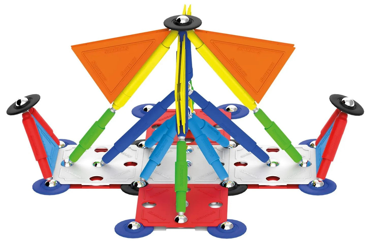 Tinamiri Supermag - Multicolor 85 - Magnetic Building Set, Educational construction fun, 85 piece set, Magnet Toys, 0658 Bridge Toys - Premium Jigsaw Puzzles