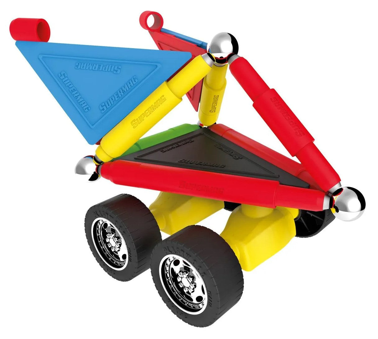 Tinamiri Supermag - Wheels 30 - Magnetic Building Set, Educational construction fun, 30 piece set, Magnet Toys, 0653 Bridge Toys - Premium Jigsaw Puzzles