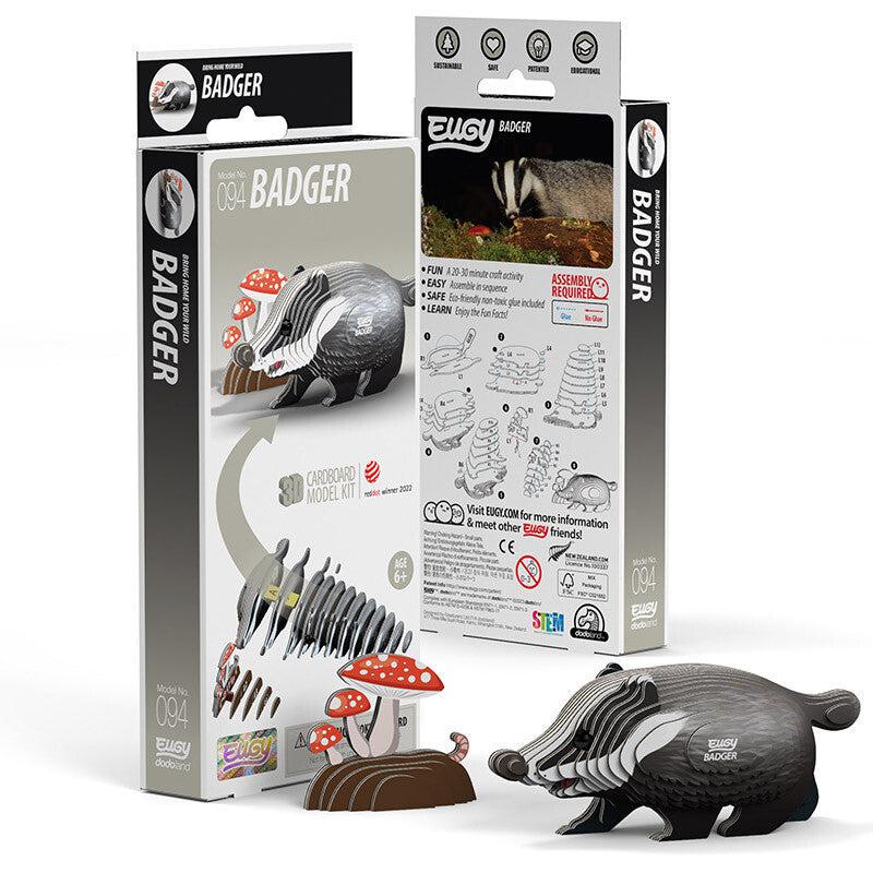 Badger 3D Cardboard Model Kit Eugy Puzzle Merchant