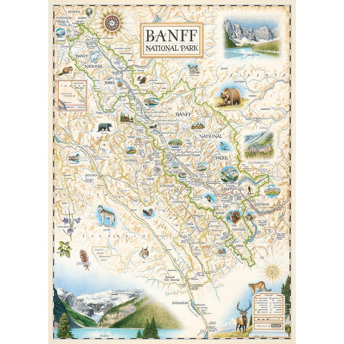 Banff National Park 1000 Piece Jigsaw Puzzle Xplorer Maps